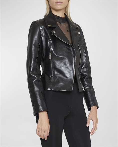 givenchy leather and shearling biker jacket|Givenchy Neiman Marcus Women Accessories.